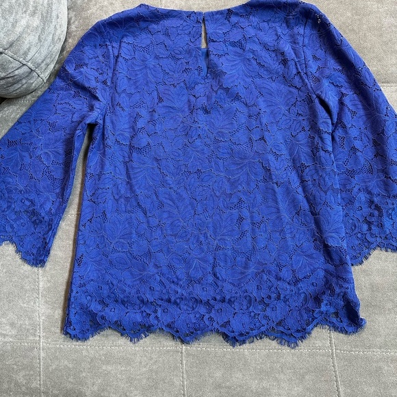 Banana Republic Cobalt Lace Top - Picture 6 of 11
